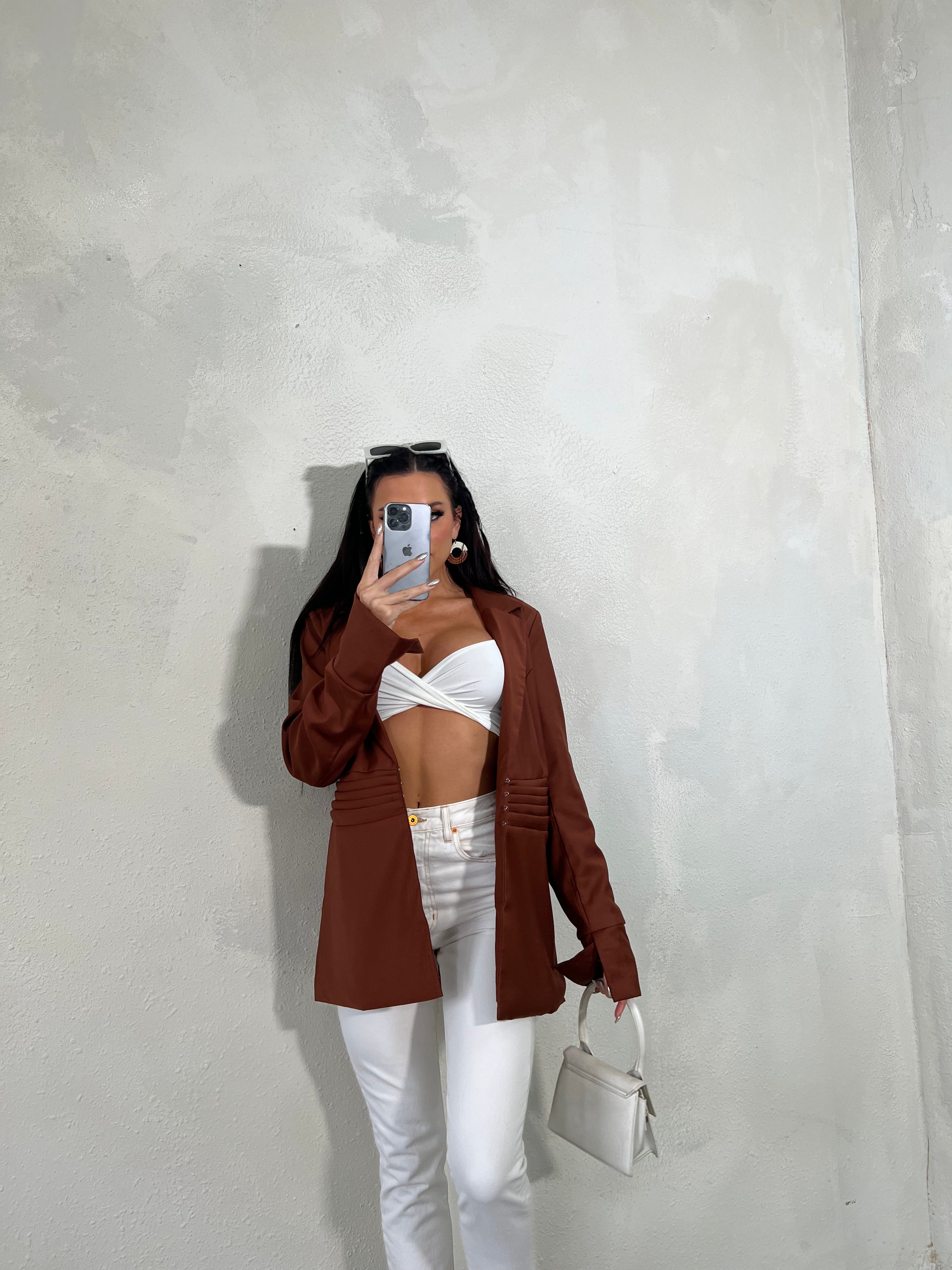 Aria Suit Blazer in Rust