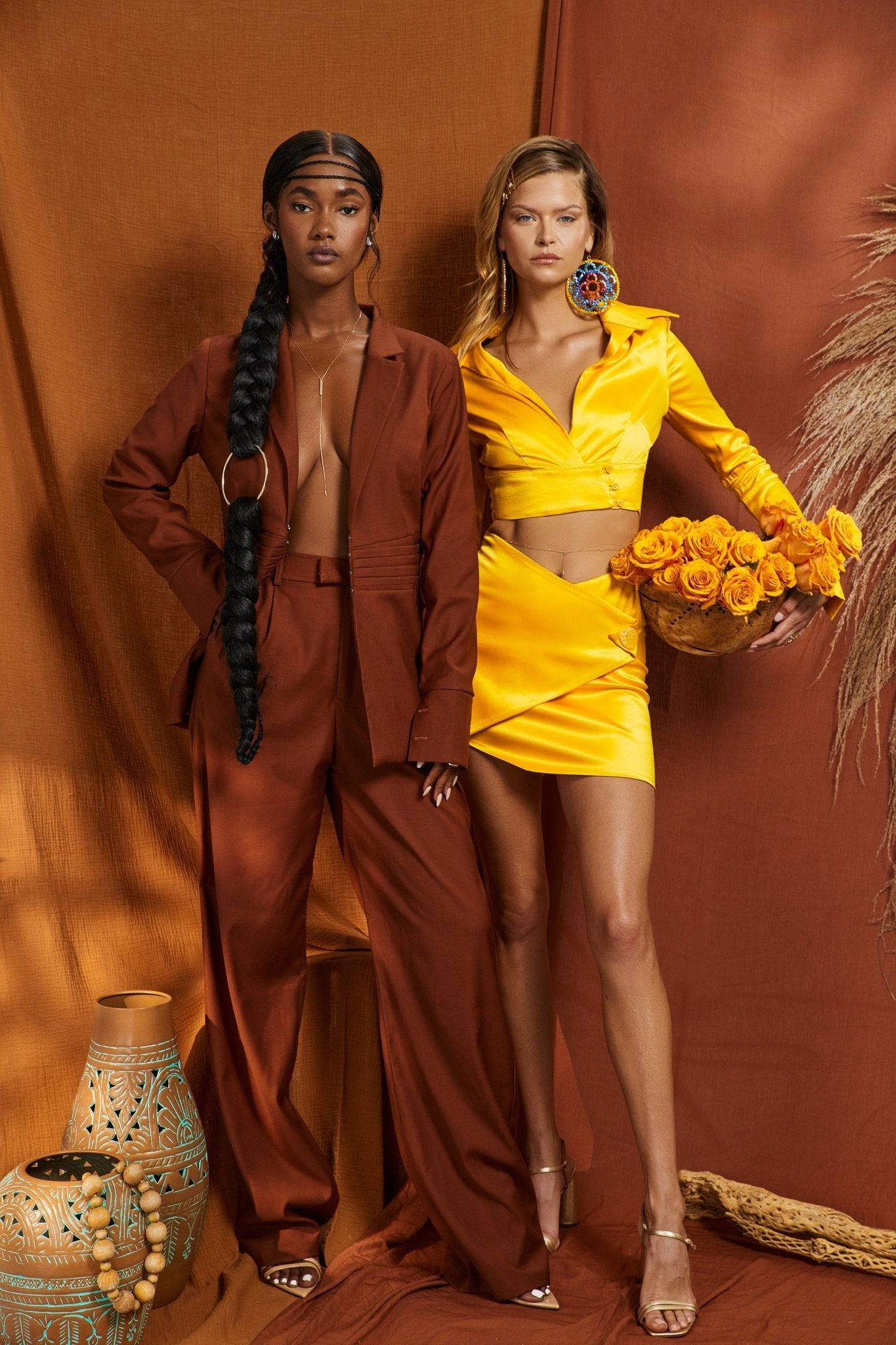 Aria Suit Blazer in Rust - Sincerely Ria