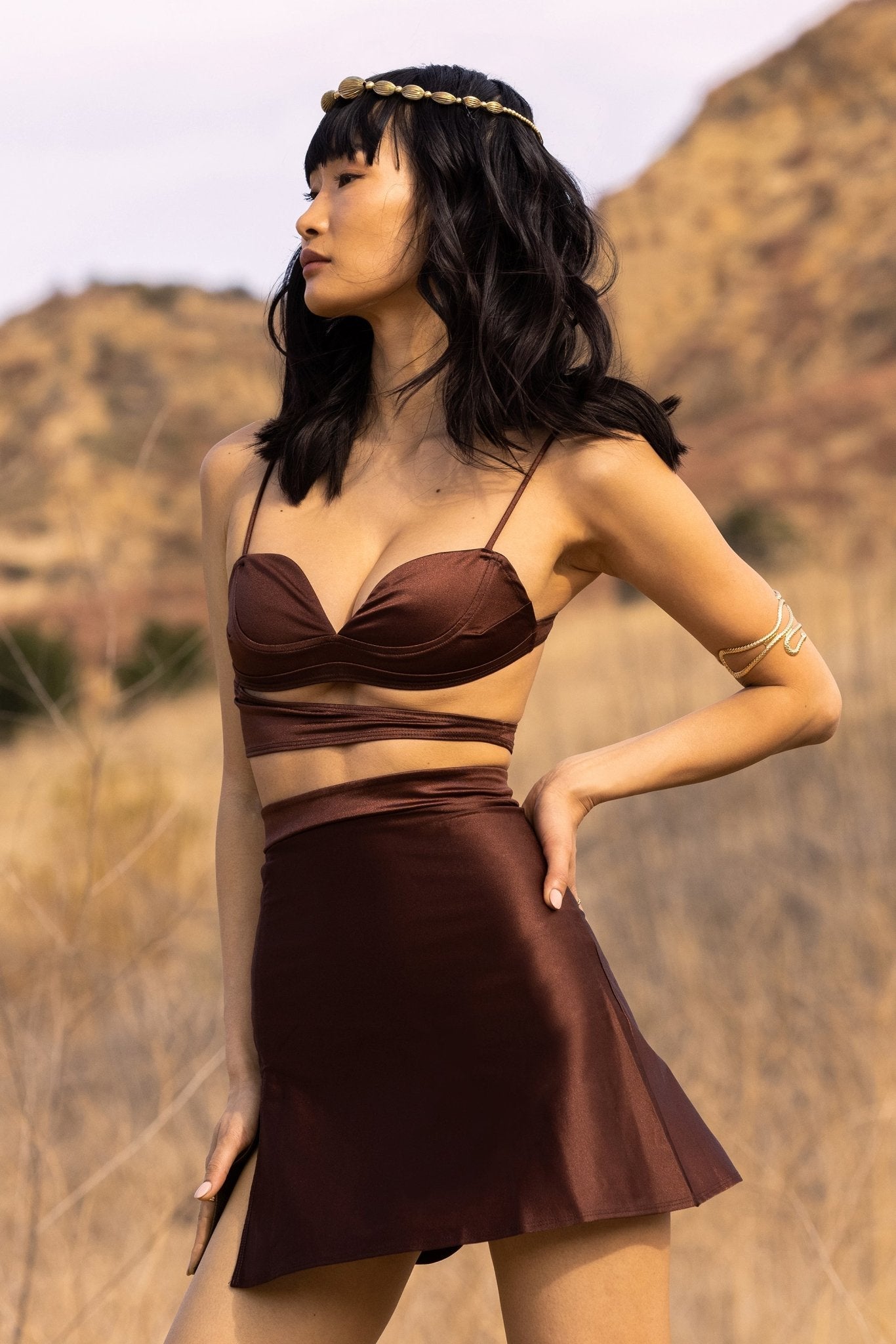 Kamsar Skirt in Cocoa - Sincerely Ria